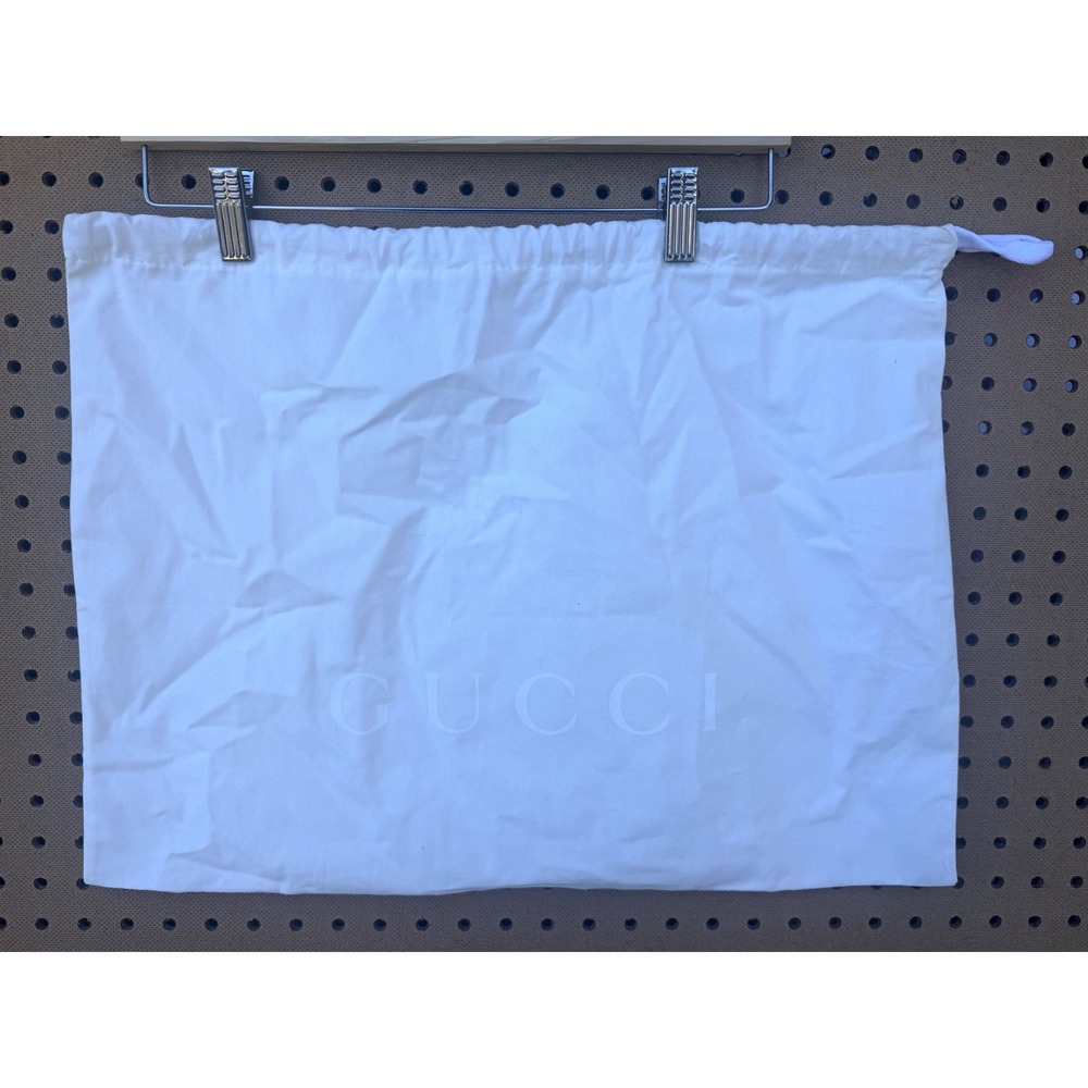 Gucci Dust Bag 17.5" x 12.5" White Drawstring Cotton Luxury Storage Bag